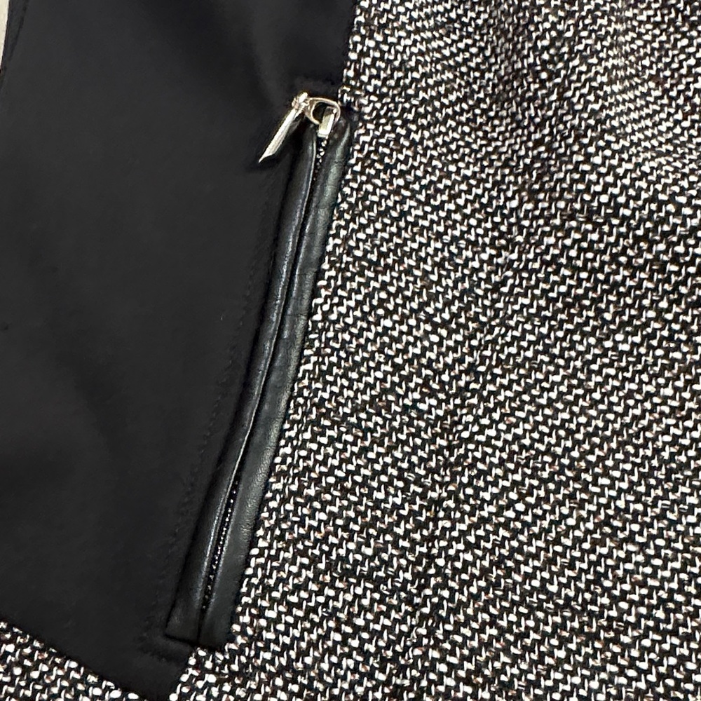 White House Black Market Tweed Blazer Black with Camel & Black Accents - Picture 14 of 16
